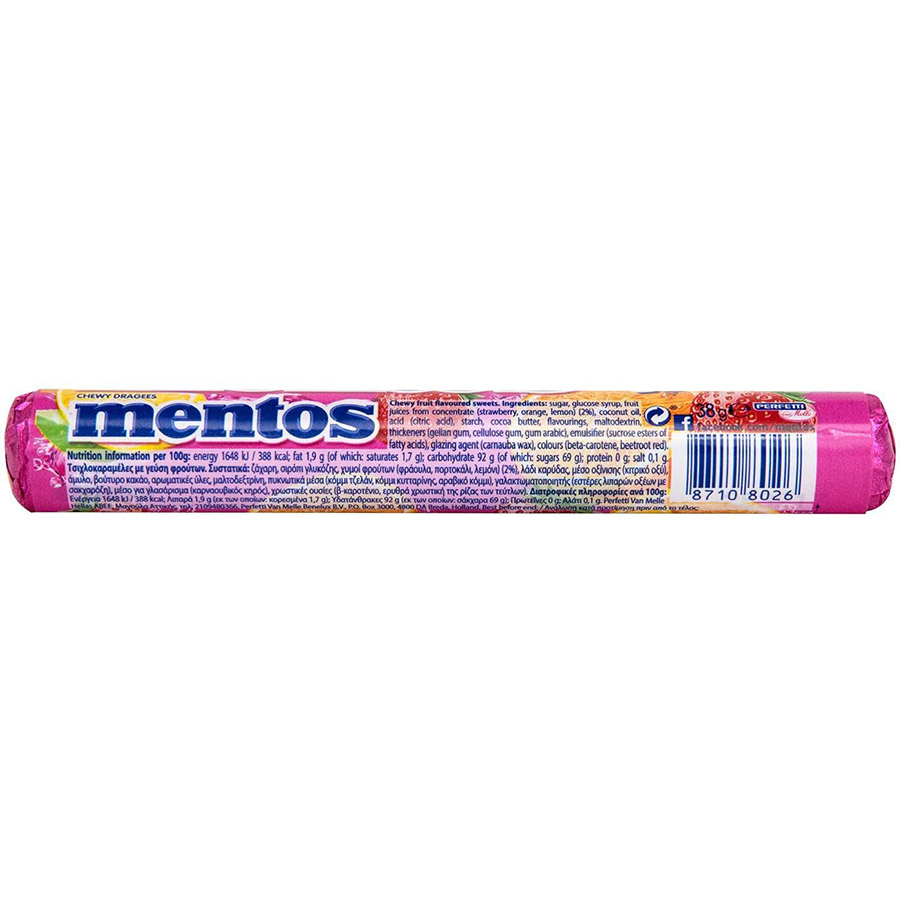Mentos Καραμέλες Φρούτα 40γρ.