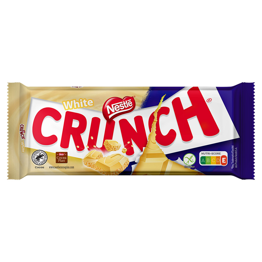 Nestle Crunch Σοκολάτα Λευκή Χωρίς Γλουτένη 100γρ.