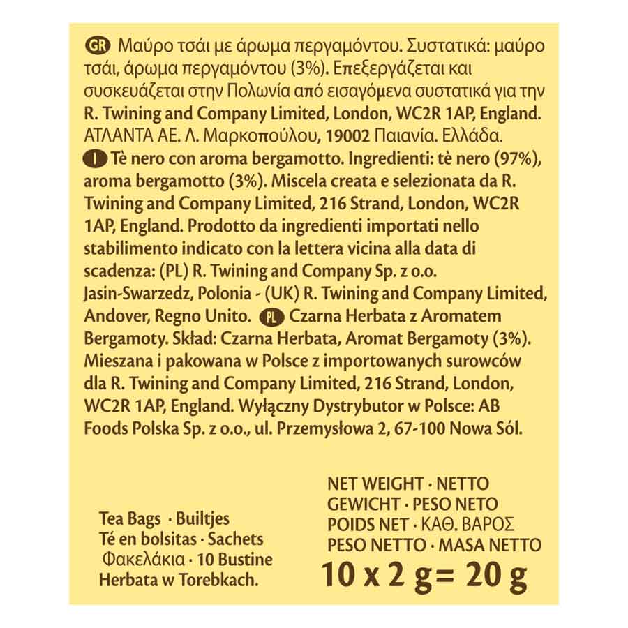 Twinings Τσάι Earl Grey 10x2γρ.