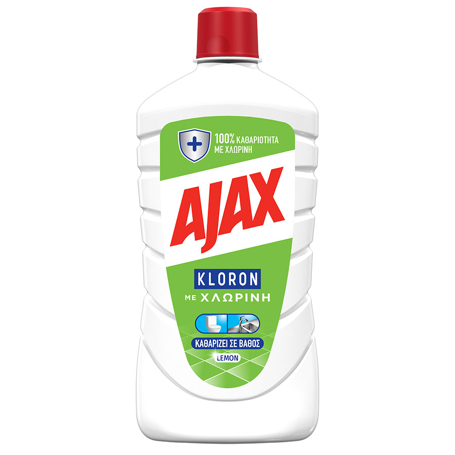 Ajax Kloron Υγρό Καθαριστικό 2σε1 Λεμόνι 1lt.