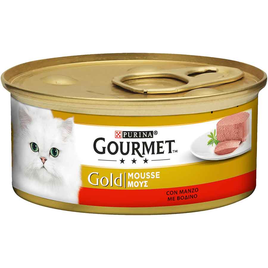 Purina Gourmet Gold Γατοτροφή Μους Βοδινό 85γρ.