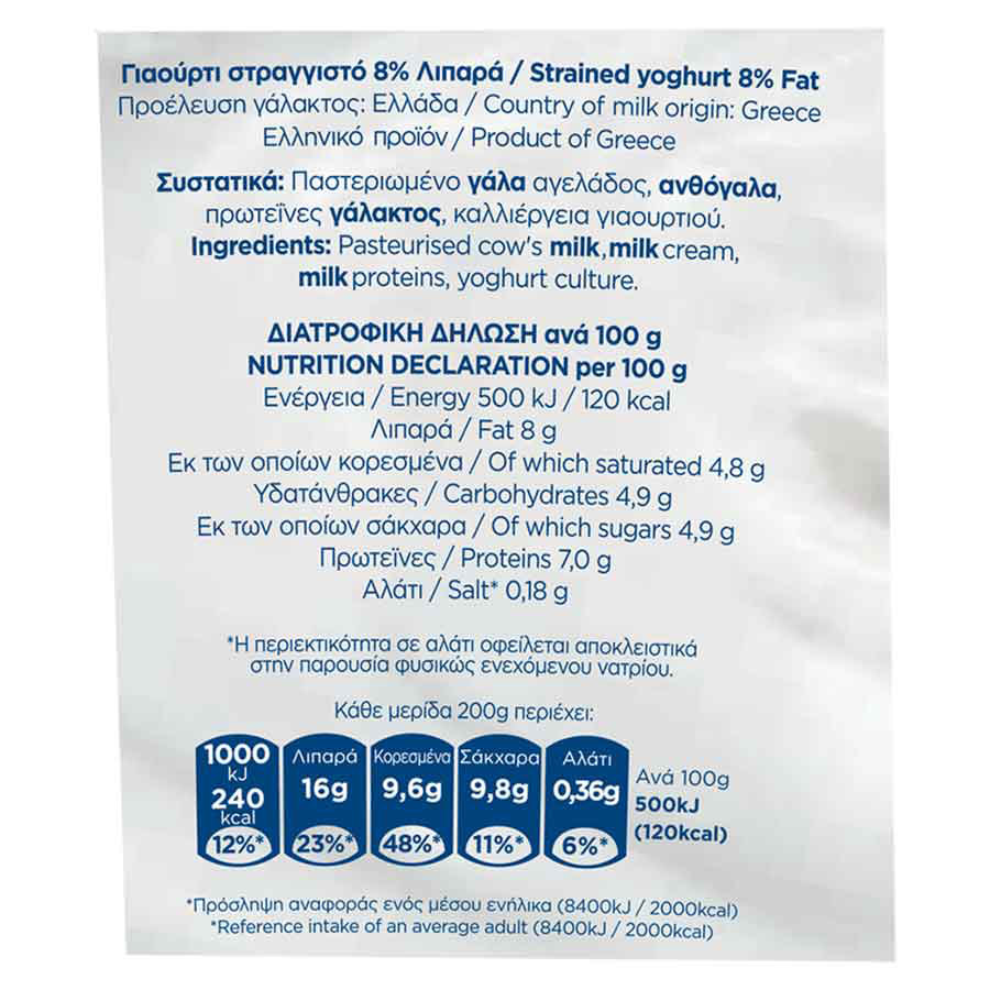 Δωδώνη Γιαούρτι Στραγγιστό