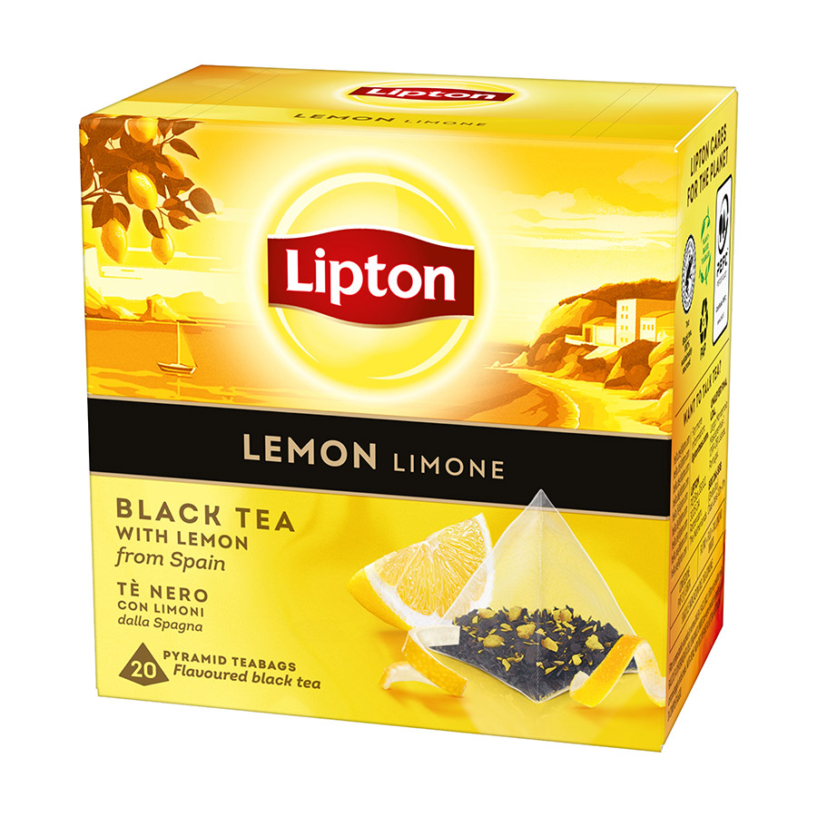 Lipton Μαύρο Τσάι Λεμόνι Σε Πυραμίδες 20x1,7γρ.