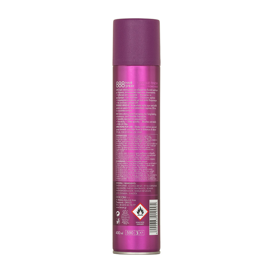Farcom 888 Λακ Ultra Strong Hold 400ml.