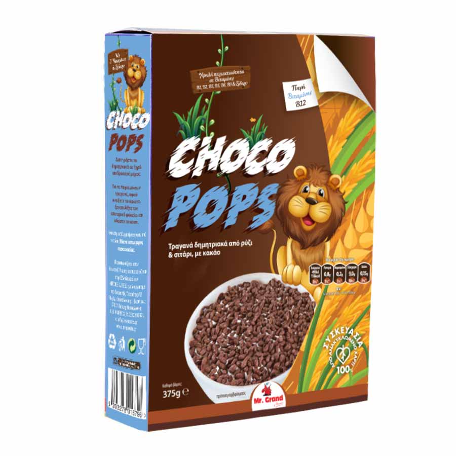 MrGrand Δημητριακά Chocolate Pops 375γρ.