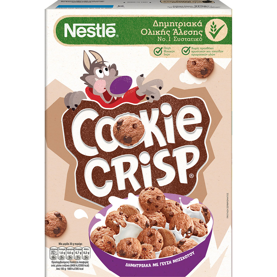 Nestle Cookie Crisp Δημητριακά Ολικής Άλεσης Μπισκότο 375γρ.