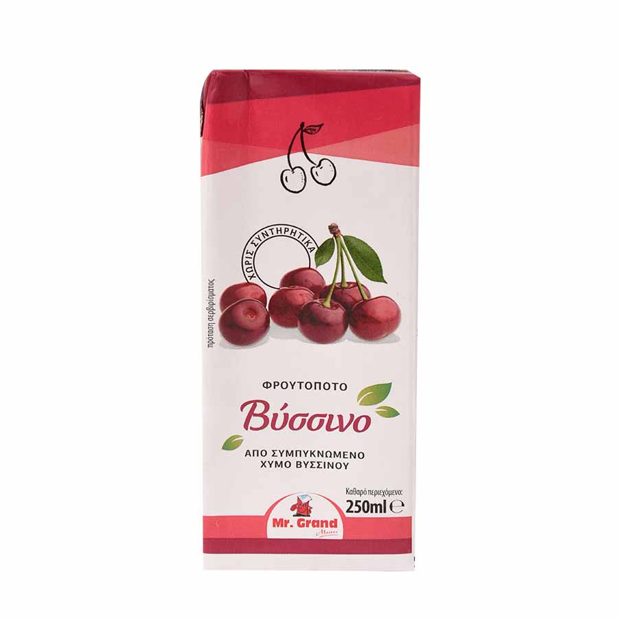 MrGrand Φρουτοποτό Βύσσινο 250ml.