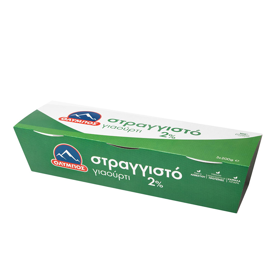 Όλυμπος Γιαούρτι Στραγγιστό 2% Λιπαρά 3x200γρ.