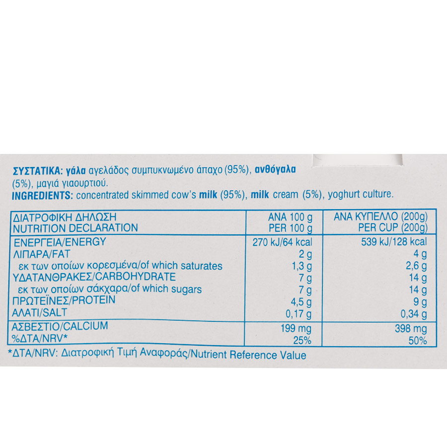 Φάγε Αγελαδίτσα Γιαούρτι Αγελάδος 2% Λιπαρά 3x200γρ.