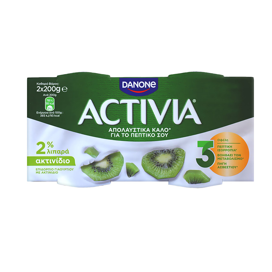 Activia Επιδόρπιο Γιαουρτιού Ακτινίδιο 2x200γρ.