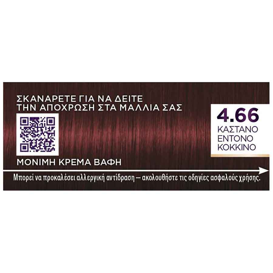 Schwarzkopf Palette Intensive Color Creme Βαφή Μαλλιών No4.66 Καστανό Κόκκινο
