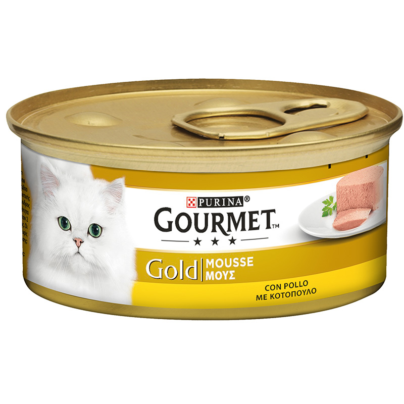 Purina Gourmet Gold Γατοτροφή Μους Κοτόπουλο 85γρ.