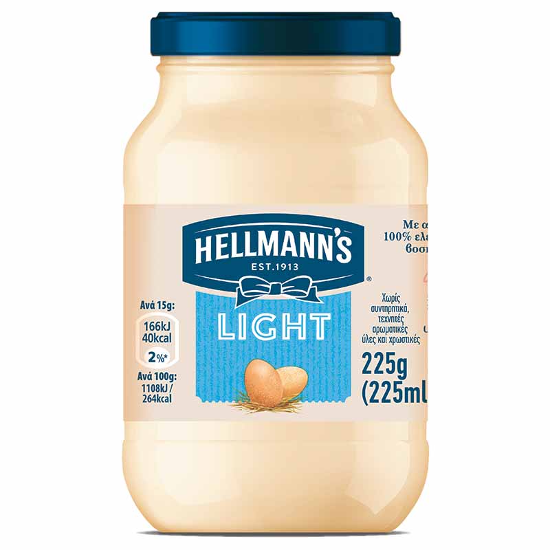Hellmann's Μαγιονέζα Light 225ml.