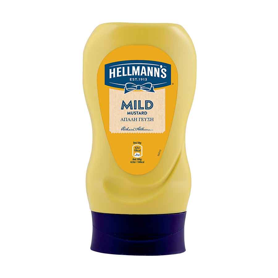 Hellmann's Μουστάρδα Απαλή Top Down 265γρ.