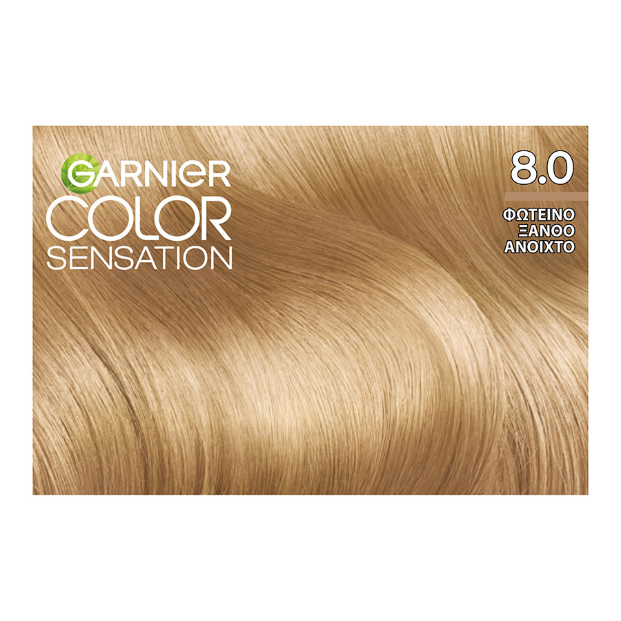 L'oreal Garnier Color Sensation Βαφή Μαλλιών No8.0 Φωτεινό Ξανθό 40ml.