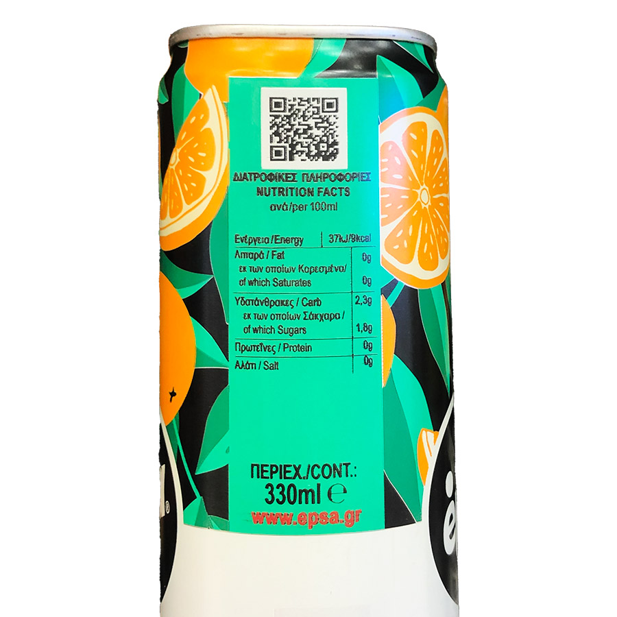 Έψα Zero Πορτοκαλάδα 330ml.