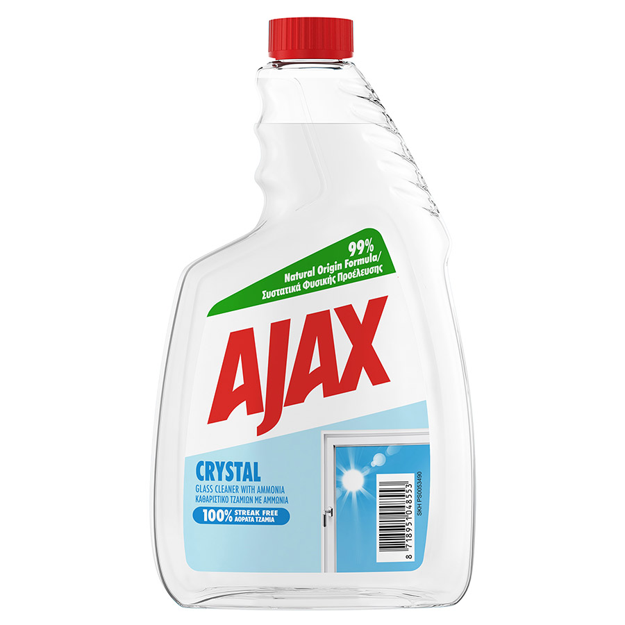 Ajax Καθαριστικό Τζαμιών Crystal Clean Ανταλλακτικό 750ml.