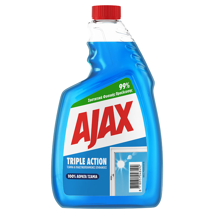 Ajax Τζαμιών Triple Action Ανταλλακτικό 750ml.