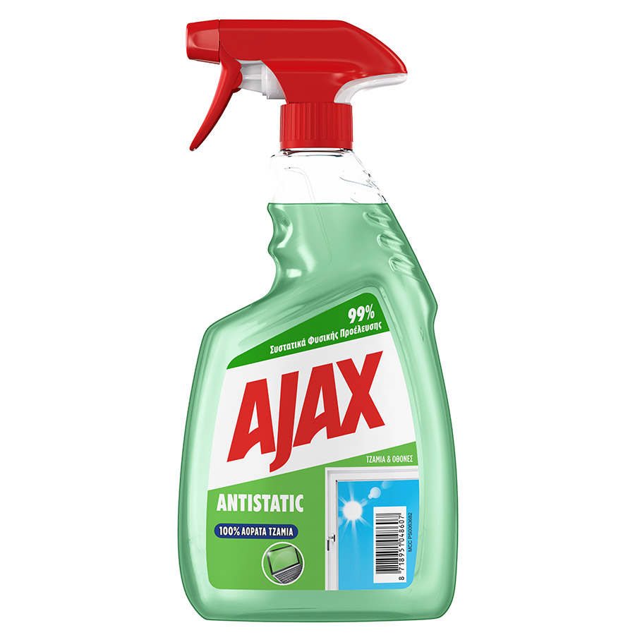 Ajax Antistatic Καθαριστικό Τζαμιών 750ml.