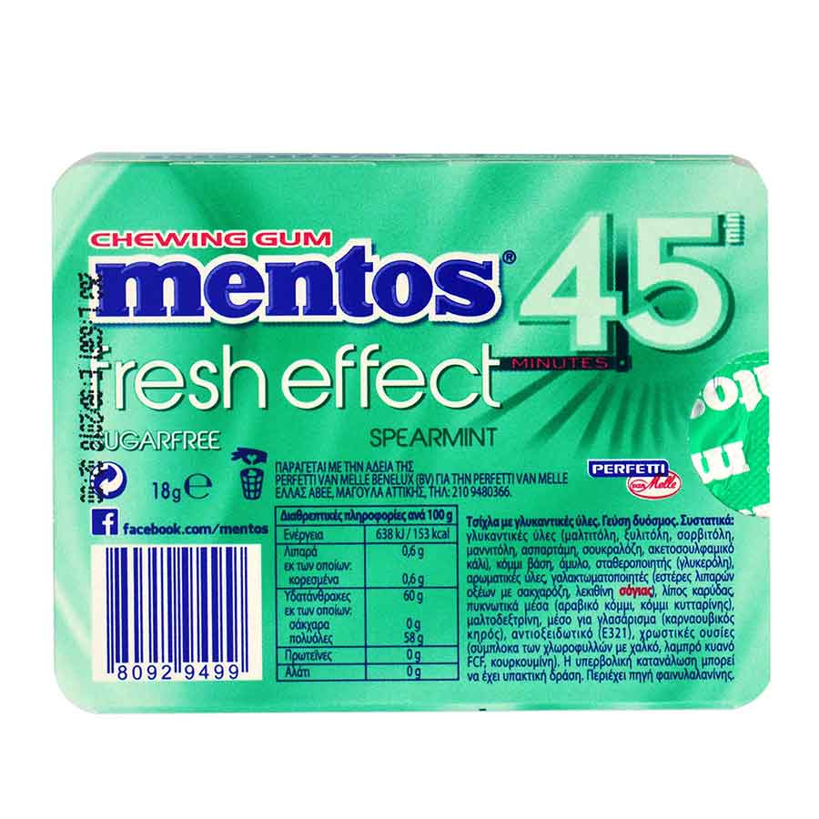 Mentos 45 Minutes Τσίχλες Δυόσμος 18γρ.