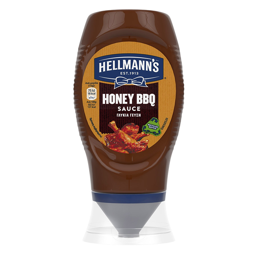Hellmann's Σάλτσα Barbeque Με Μέλι Top Down 250ml.