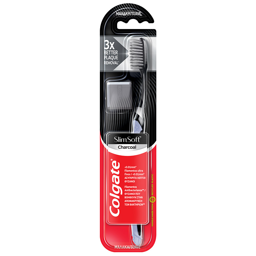 Colgate Charcoal Οδοντόβουρτσα Slim Μαλακή