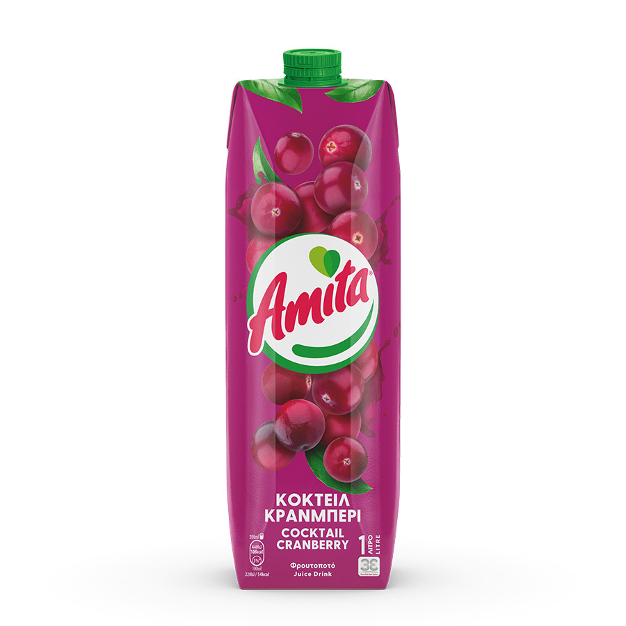 Amita Φρουτοποτό Κράνμπερι 1lt.