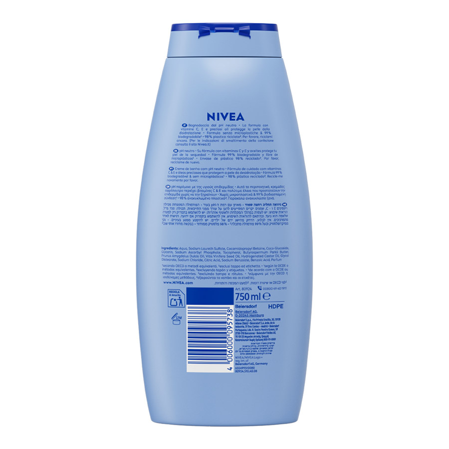 Nivea Creme Smooth Αφρόλουτρο 750ml.