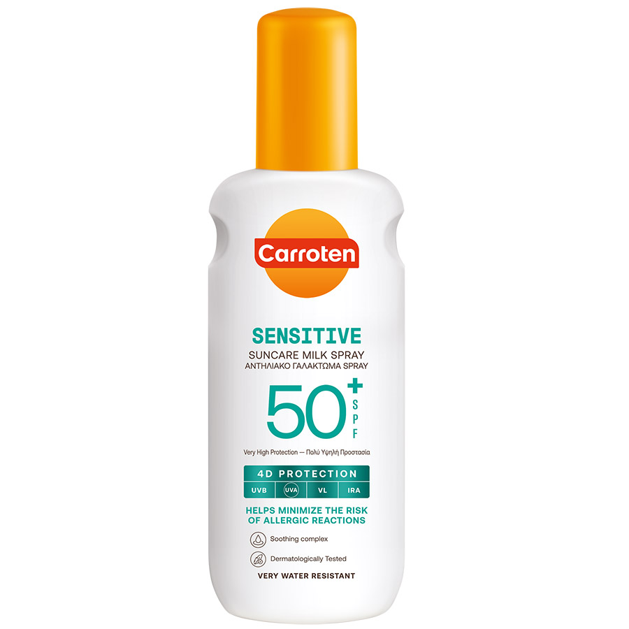 Carroten Αντηλιακό Γαλάκτωμα Sensitive Σπρέι SPF50+ 200ml.
