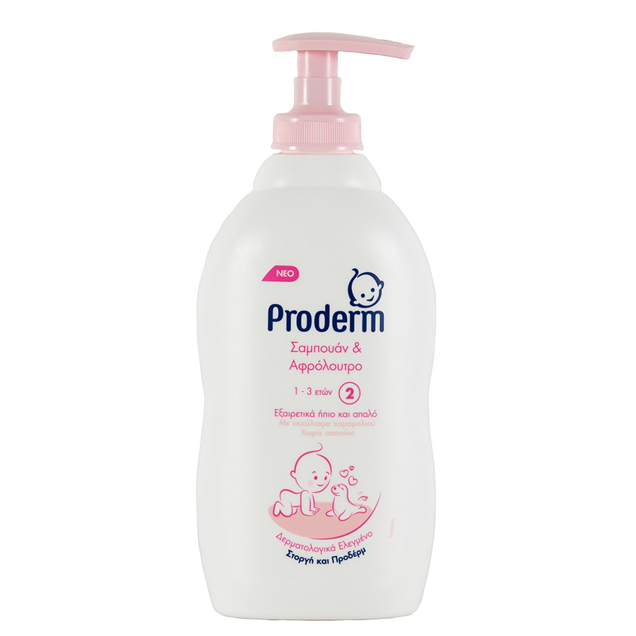 Proderm Παιδικό Σαμπουάν & Αφρόλουτρο 1-3Ετών 400ml.