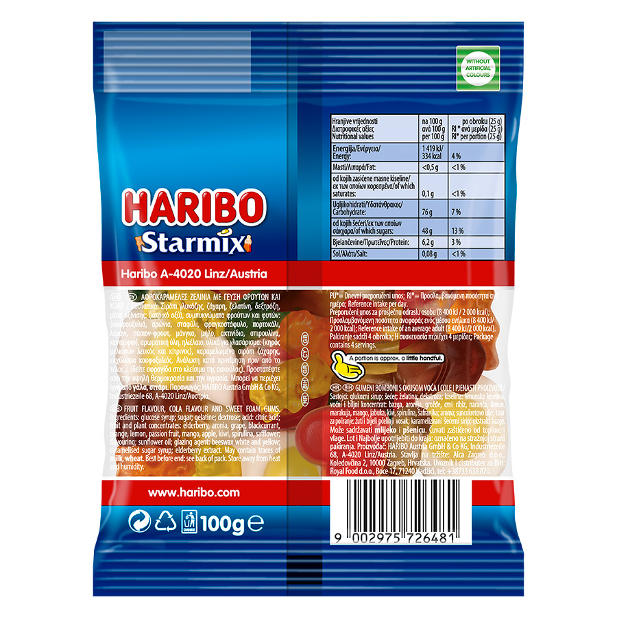 Haribo Ζελεδάκια Star Mix 100γρ.