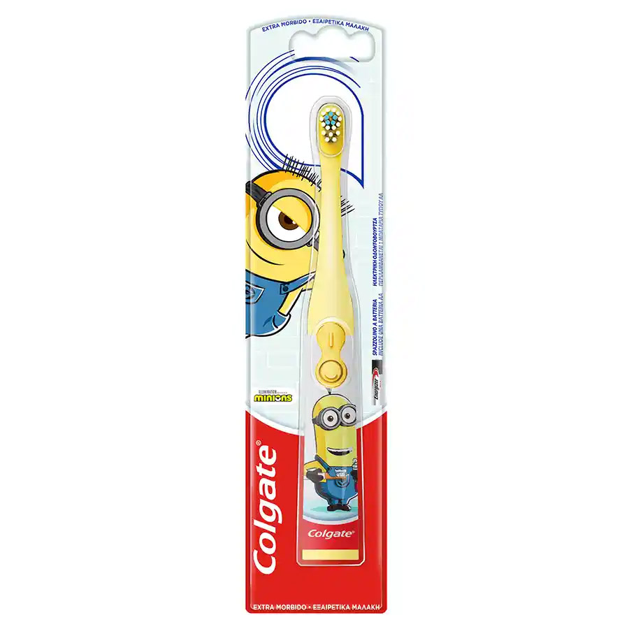 Colgate Παιδική Οδοντόβουρτσα Μπαταρίας Minions Πολύ Μαλακή 3+ Ετών