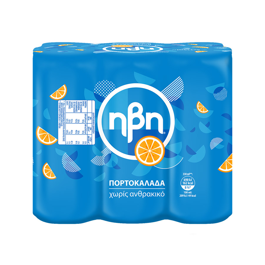 Ήβη Πορτοκαλάδα Χωρίς Ανθρακικό 6x330ml.