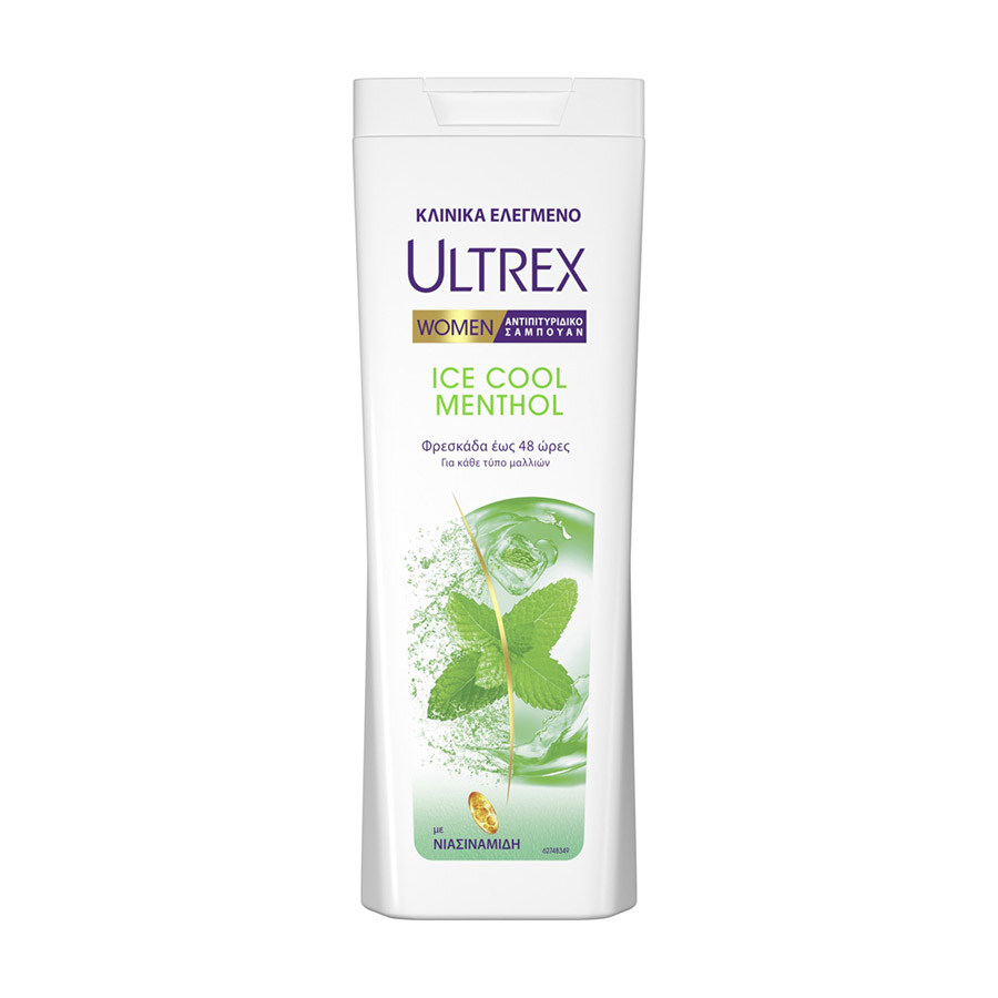 Ultrex Women Σαμπουάν Ice Cool Menthol Για Κανονικά Μαλλιά 360ml.