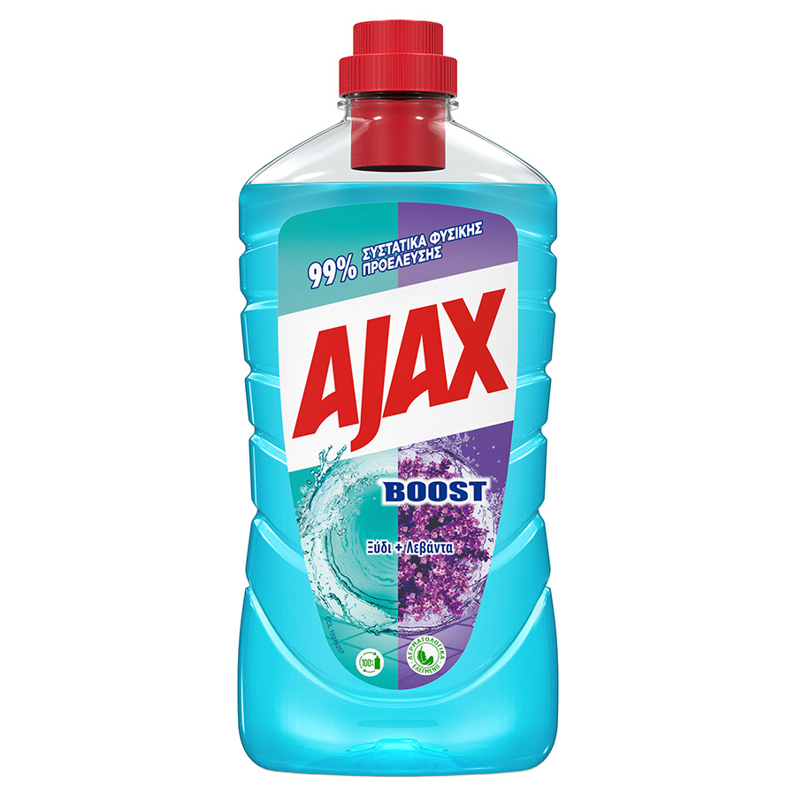 Ajax Ultra Boost Υγρό Καθαριστικό Ξύδι & Λεβάντα 1lt.