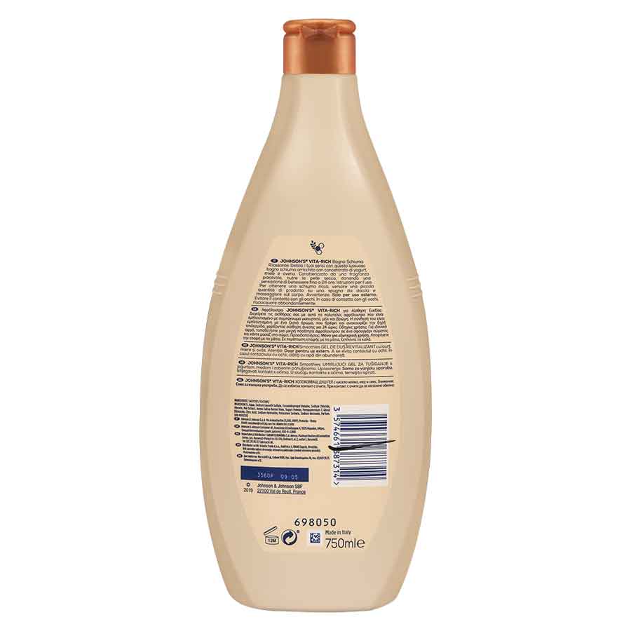 Johnson's Αφρόλουτρο Vita-Rich Smoothies Yogurt & Honey 750ml.