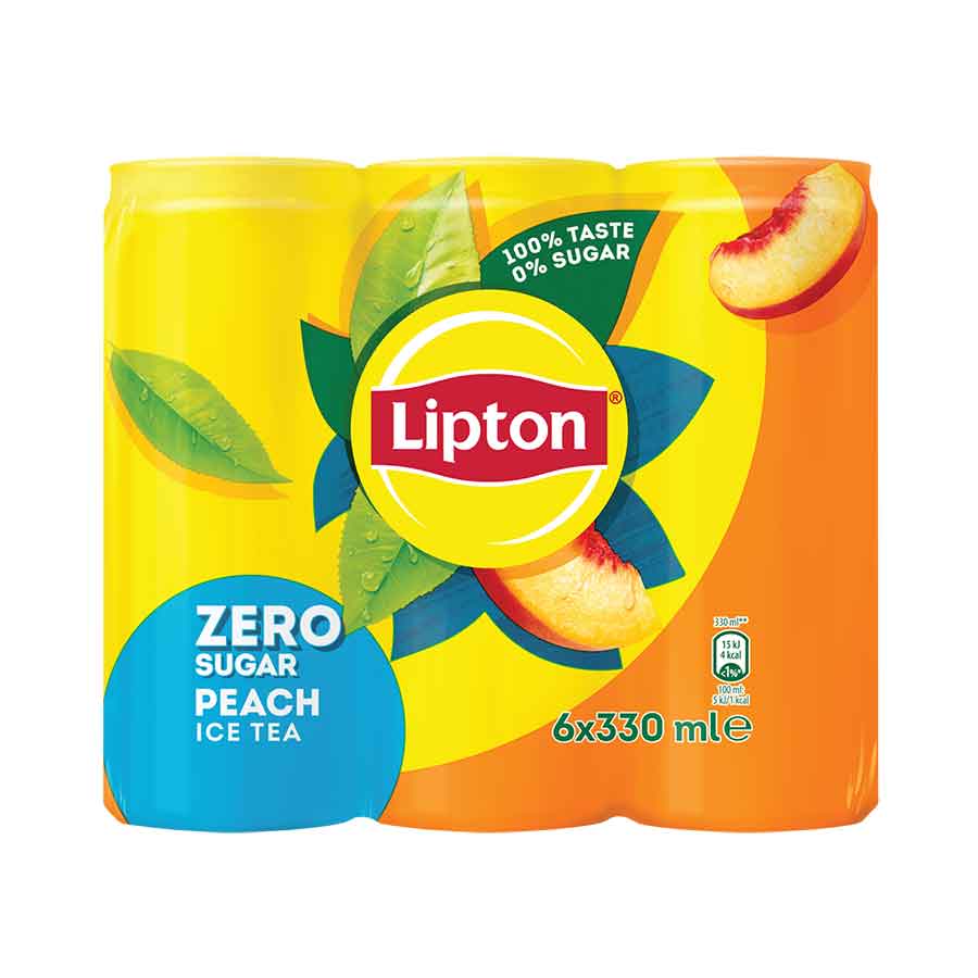 Lipton Κρύο Τσάι Ροδάκινο Χωρίς Ζάχαρη 6x330ml.