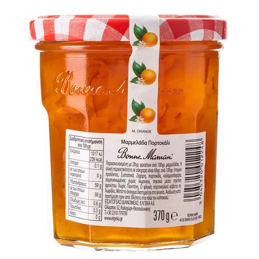 Bonne Maman Μαρμελάδα Πορτοκάλι Χωρίς Γλουτένη 370γρ.