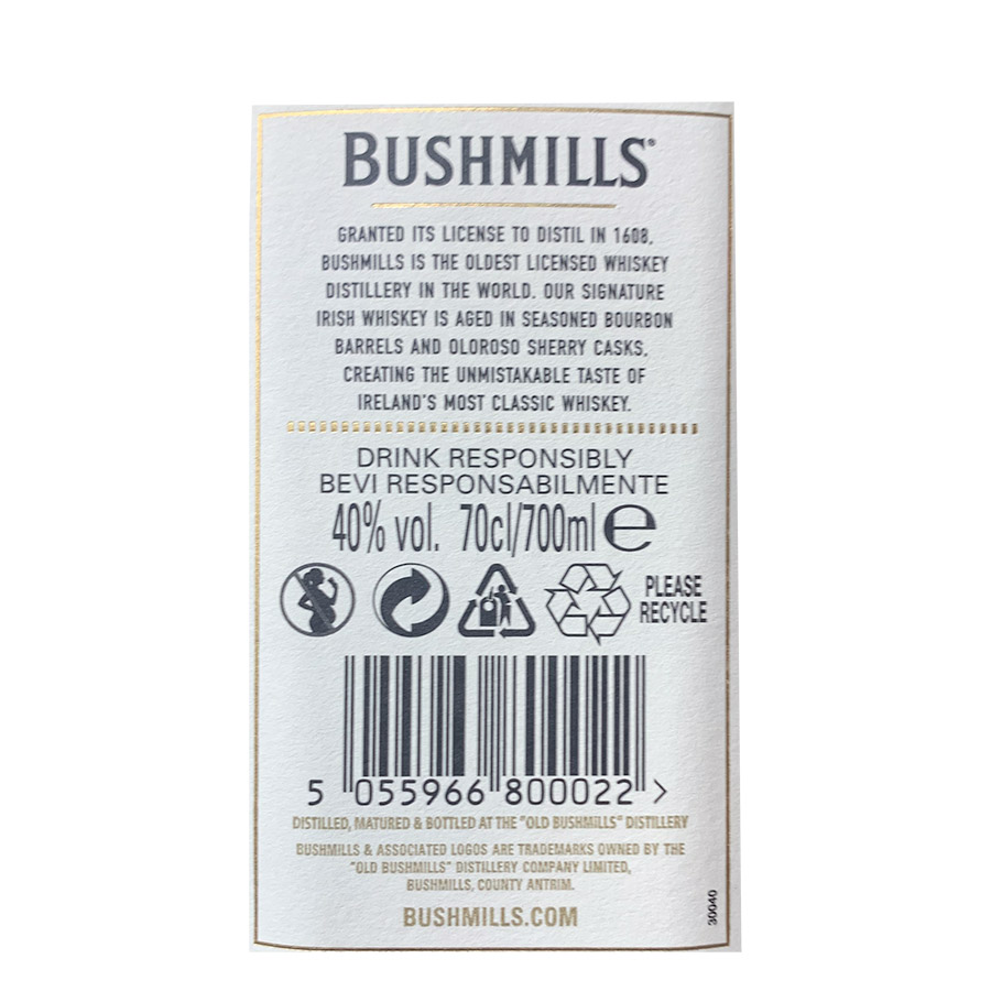 Bushmills Ουίσκι 0.7lt.