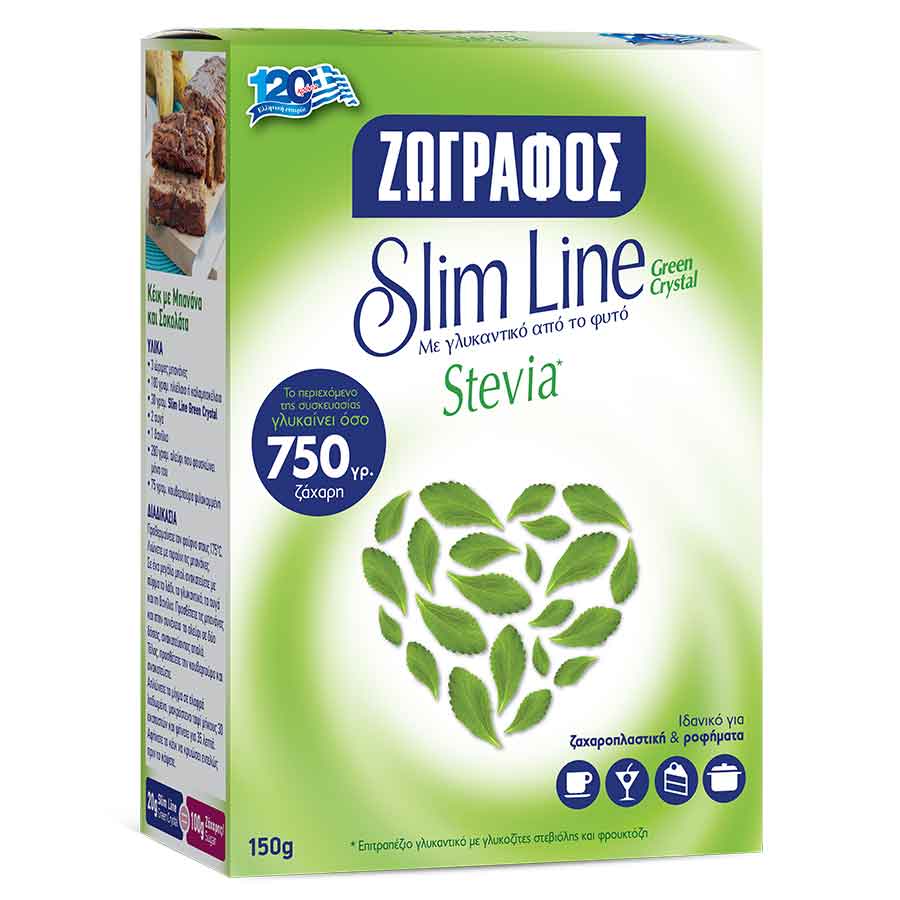 Ζωγράφος Slim Line Stevia Γλυκαντικό Σε Σκόνη 150γρ.