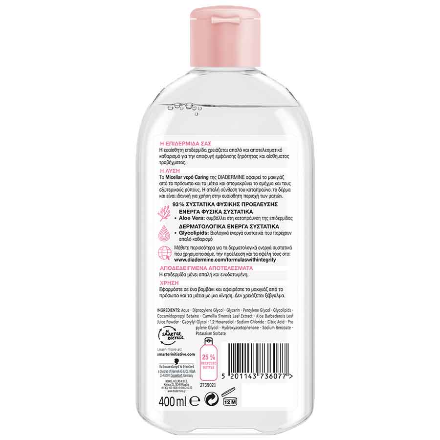 Diadermine Micellar Νερό Καθαρισμού Soft & Clean 400ml.