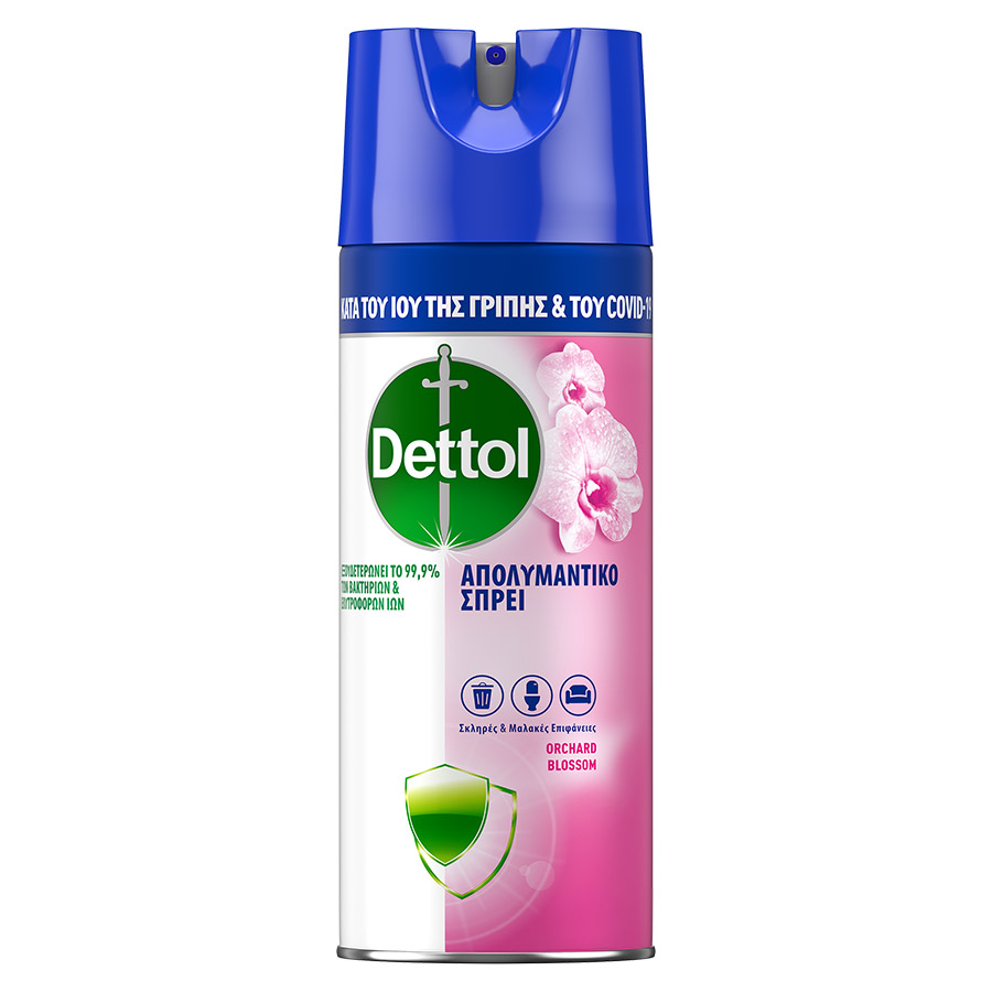 Dettol All In One Απολυμαντικό Σπρέι Orchard Blossom 400ml.