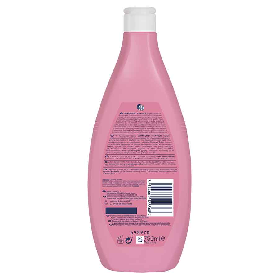 Johnson's Αφρόλουτρο Vita-Rich Brigthening Ρόδι 750ml.