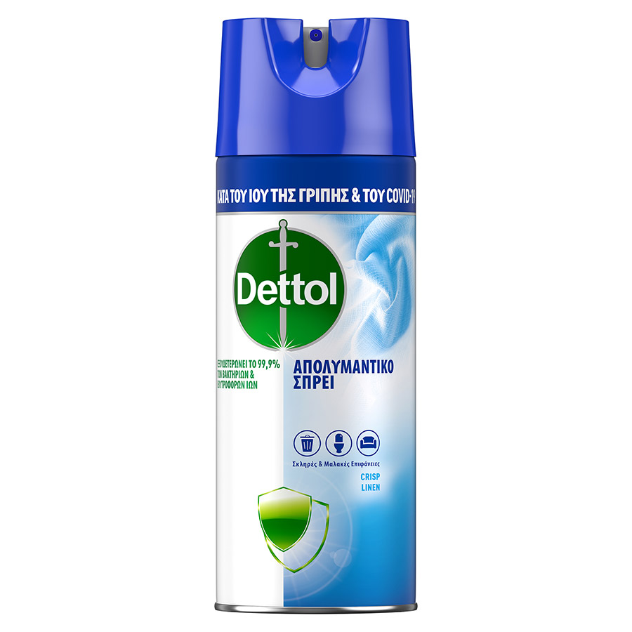 Dettol All In One Απολυμαντικό Σπρέι  Crisp Linen 400ml.