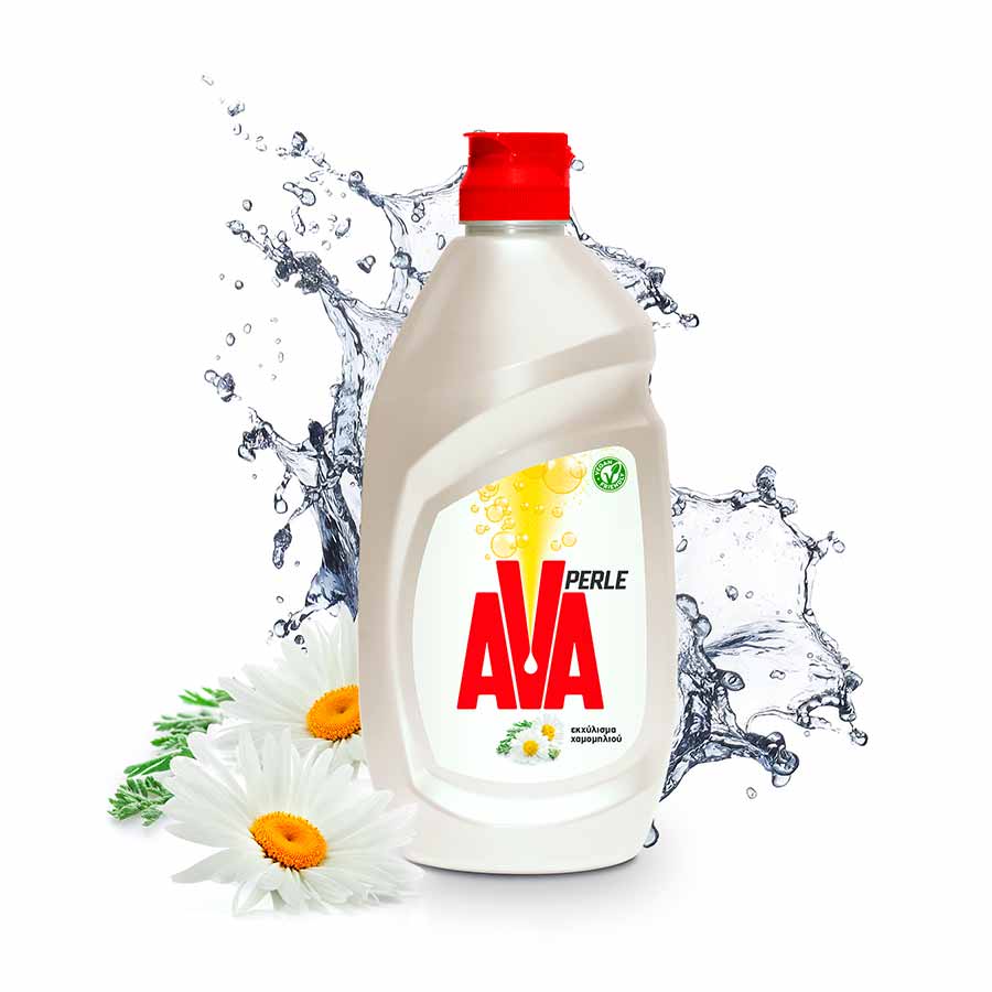 Ava Perle Υγρό Απορρυπαντικό Πιάτων Χαμομήλι 430ml.