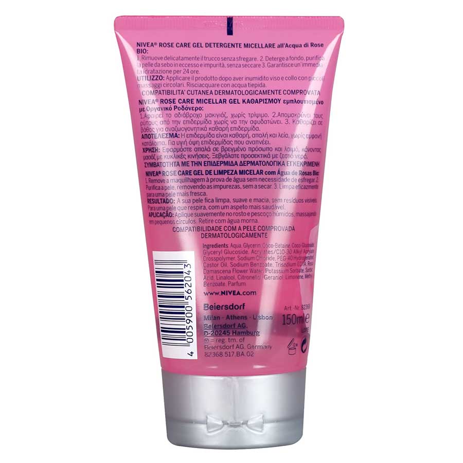 Nivea Gel Καθαρισμού Προσώπου Micellair Με Ροδόνερο 150ml.