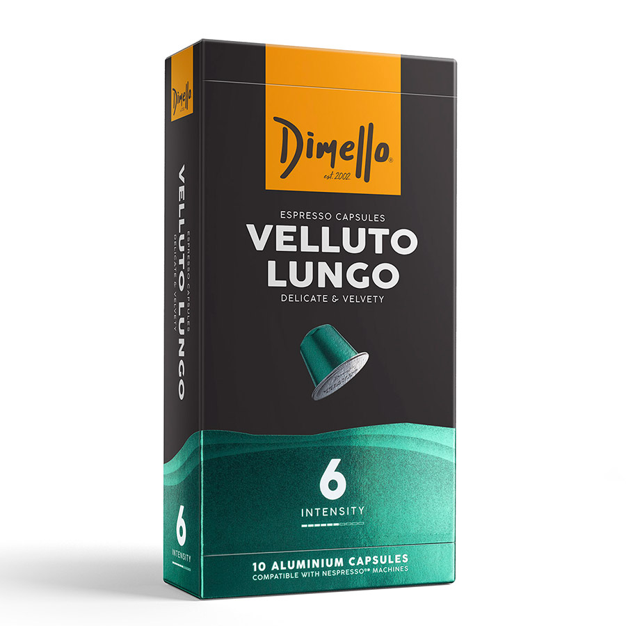 Dimello Καφές Espresso Velluto Lungo Κάψουλες 10τεμ. 56γρ.