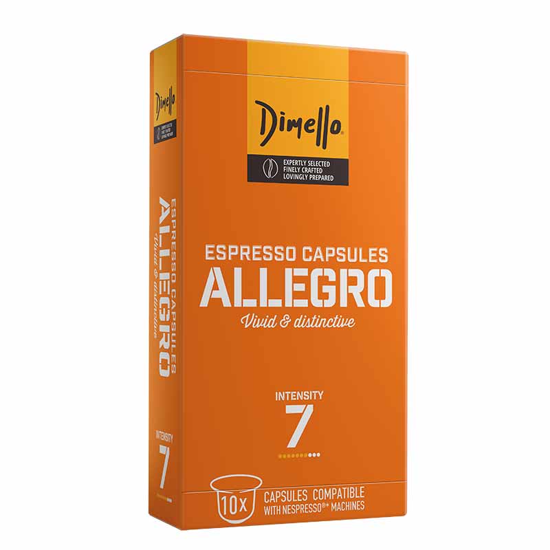 Dimello Καφές Espresso Allegro Κάψουλες 10τεμ.