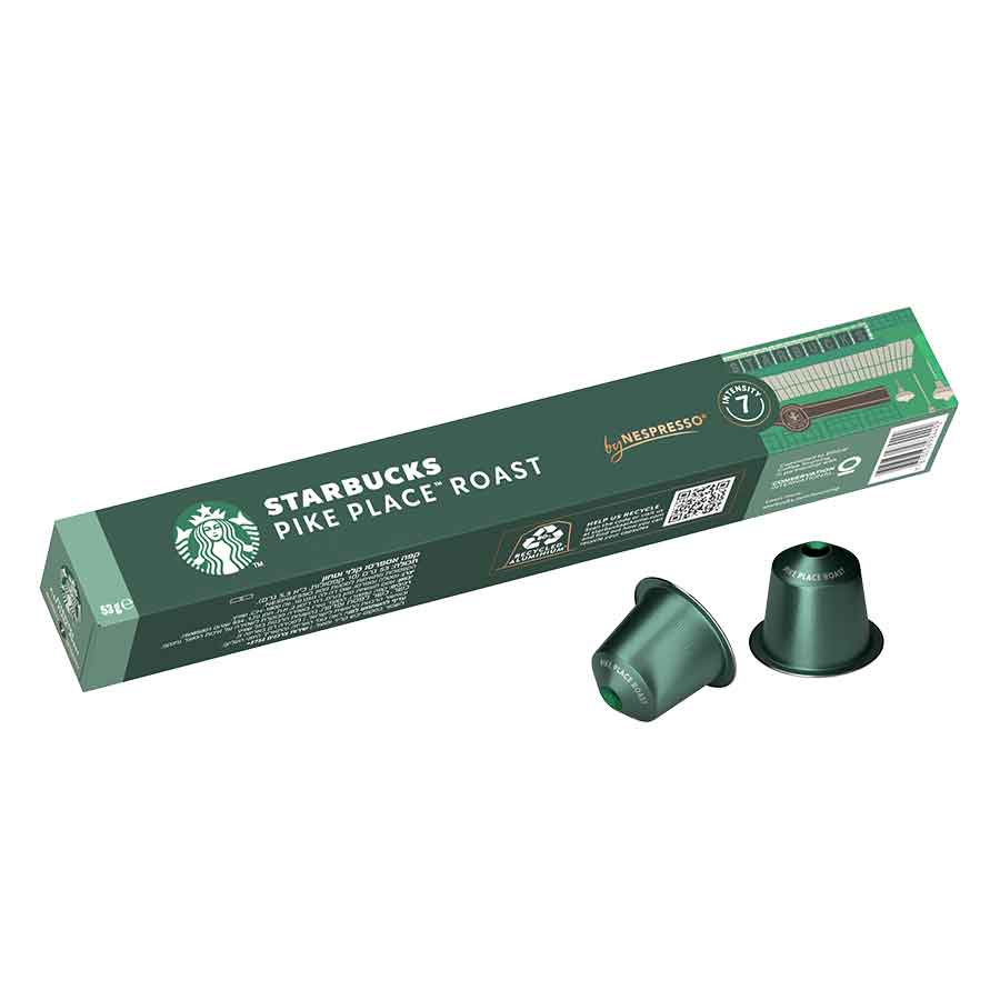 Starbucks Καφές Espresso Lungo Pike Place Roast Σε Κάψουλες 10τεμ. 53γρ.