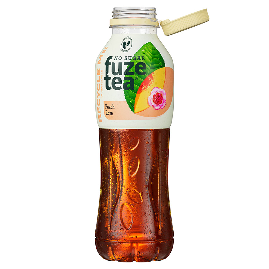 Fuze Tea Κρύο Μαύρο Τσάι Ροδάκινο & Ροδοπέταλα Χωρίς Ζάχαρη 500ml.